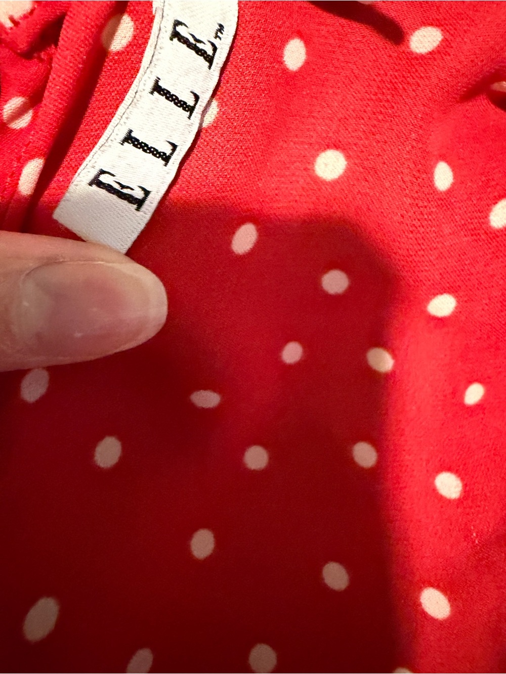 Elle Red Polka Dot Flutter Sleeve Blouse - Picture 4 of 6
